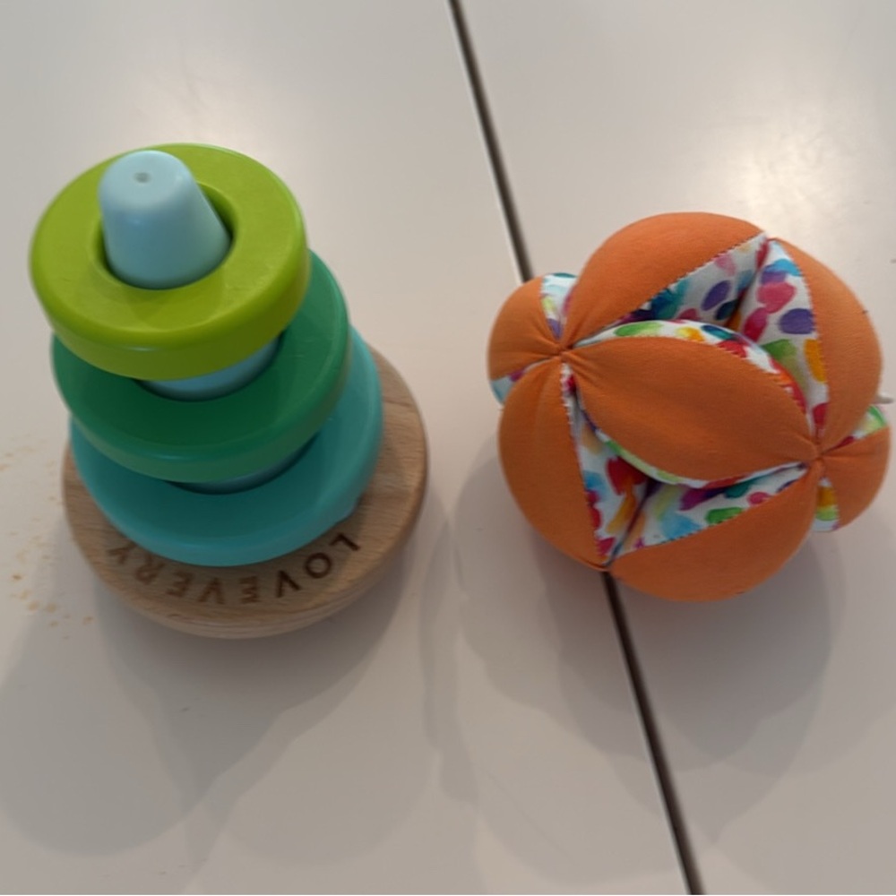 Blue and Green Learning Stacking Toy Set